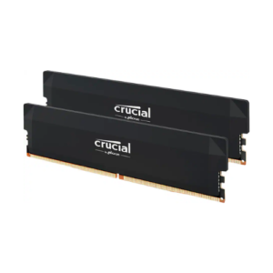 Crucial Pro OC Gaming 64GB DDR5 6000MHz Desktop Memory Kit with Intel XMP 3.0, AMD EXPO, Black (2x32GB)