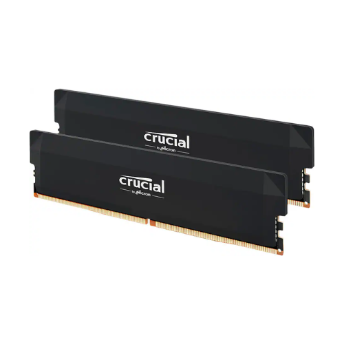 Crucial Pro OC Gaming 64GB DDR5 6000MHz Desktop Memory Kit with Intel XMP 3.0, AMD EXPO, Black (2x32GB)
